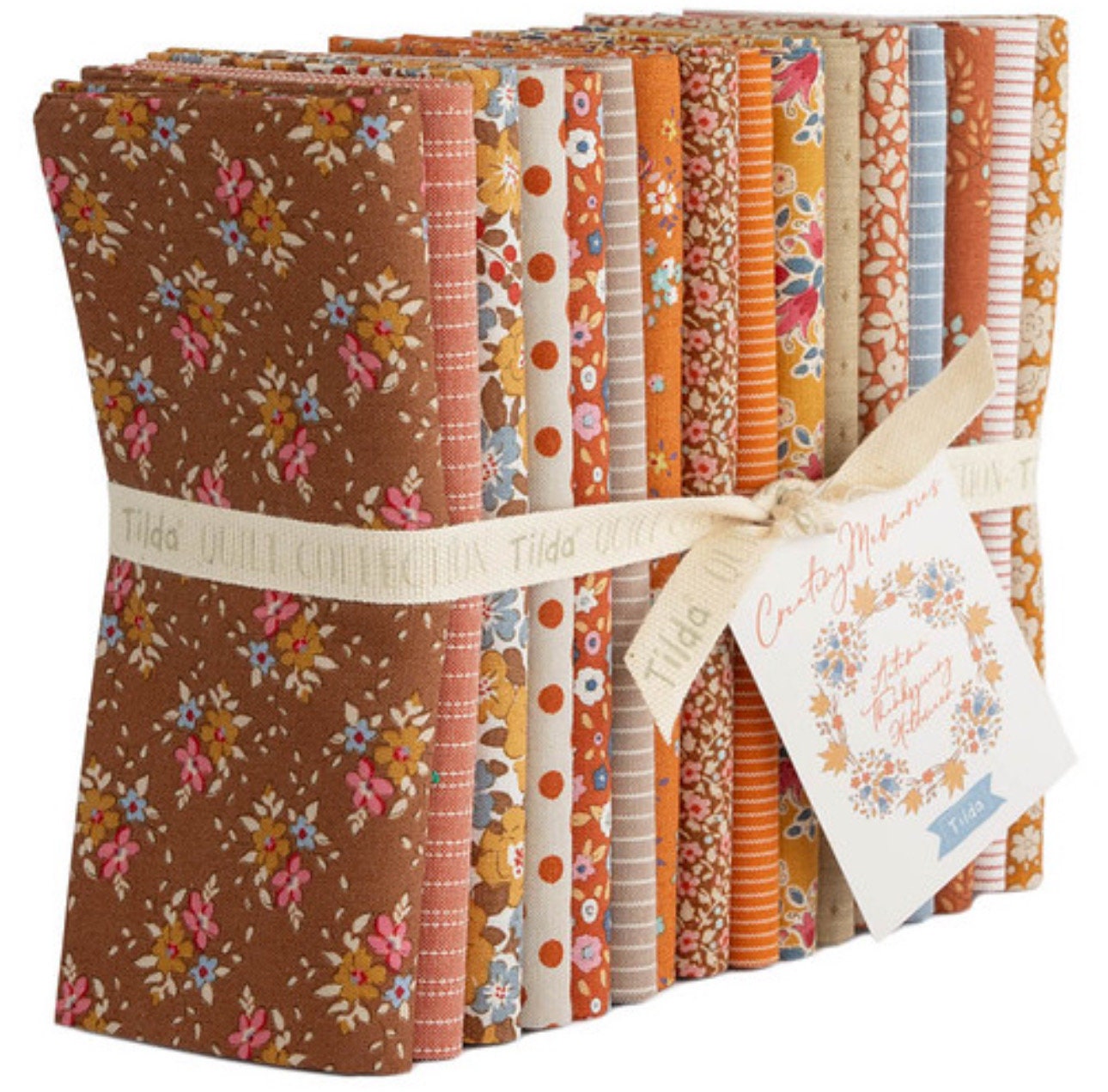 Tilda Creating Memories Autumn + Thanksgiving + Halloween Fat Quarter Bundle 16 count 18” x 22” #TIL300208