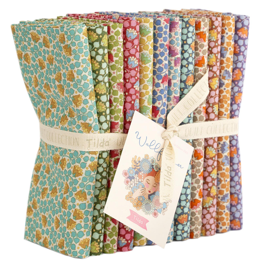 Tilda Wallflower Fat Quarter Blenders Bellflower Bundle 12 count 20” x 22” #TIL300236