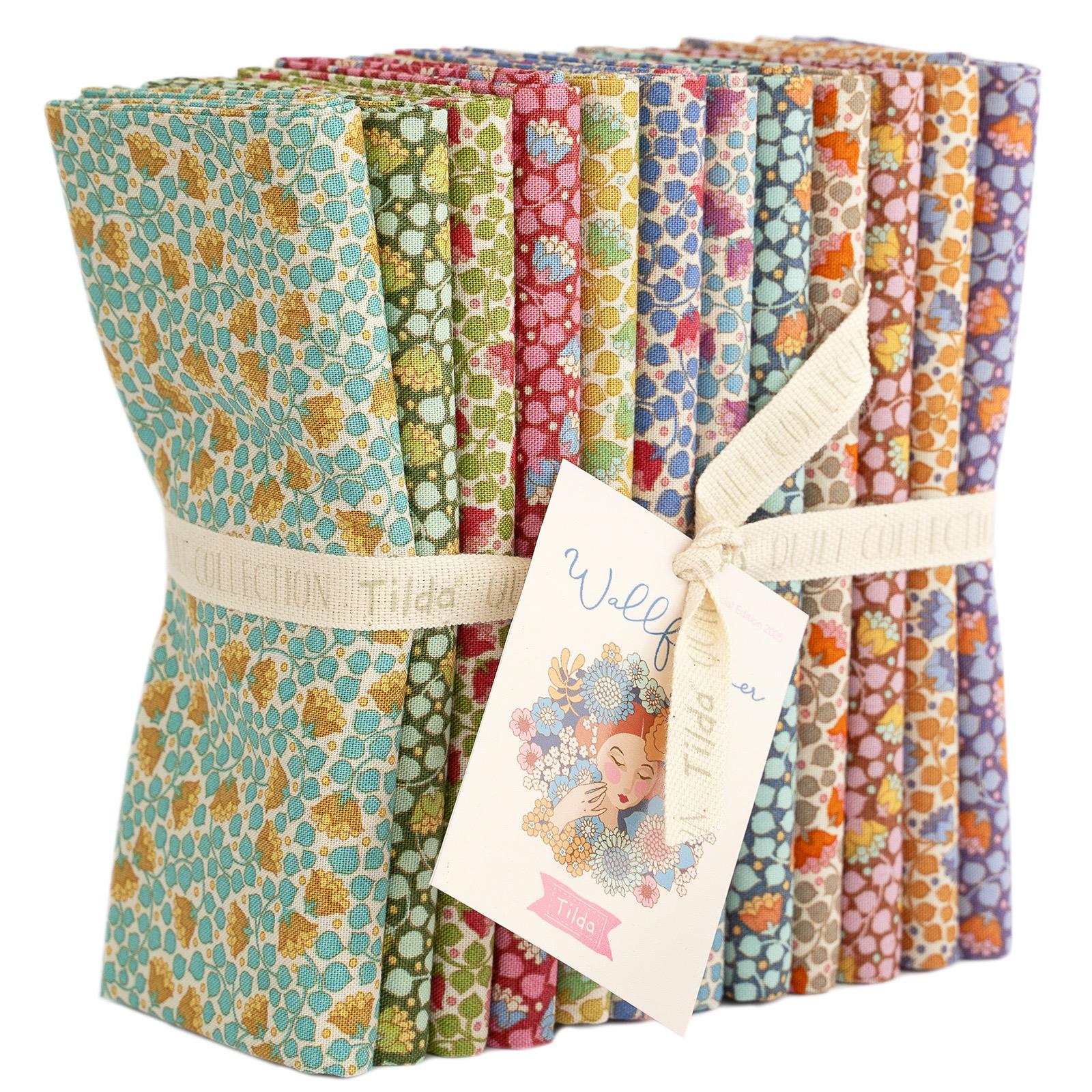 Tilda Wallflower Fat Quarter Blenders Bellflower Bundle 12 count 20” x 22” #TIL300236
