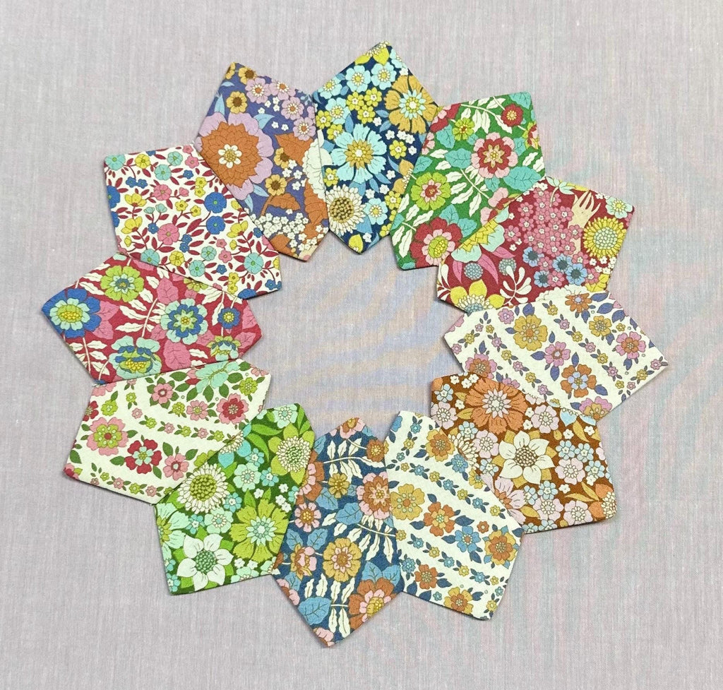 Tilda Wallflower Dresden Plate Quilt Blocks Finished Edges Set Of 4 New