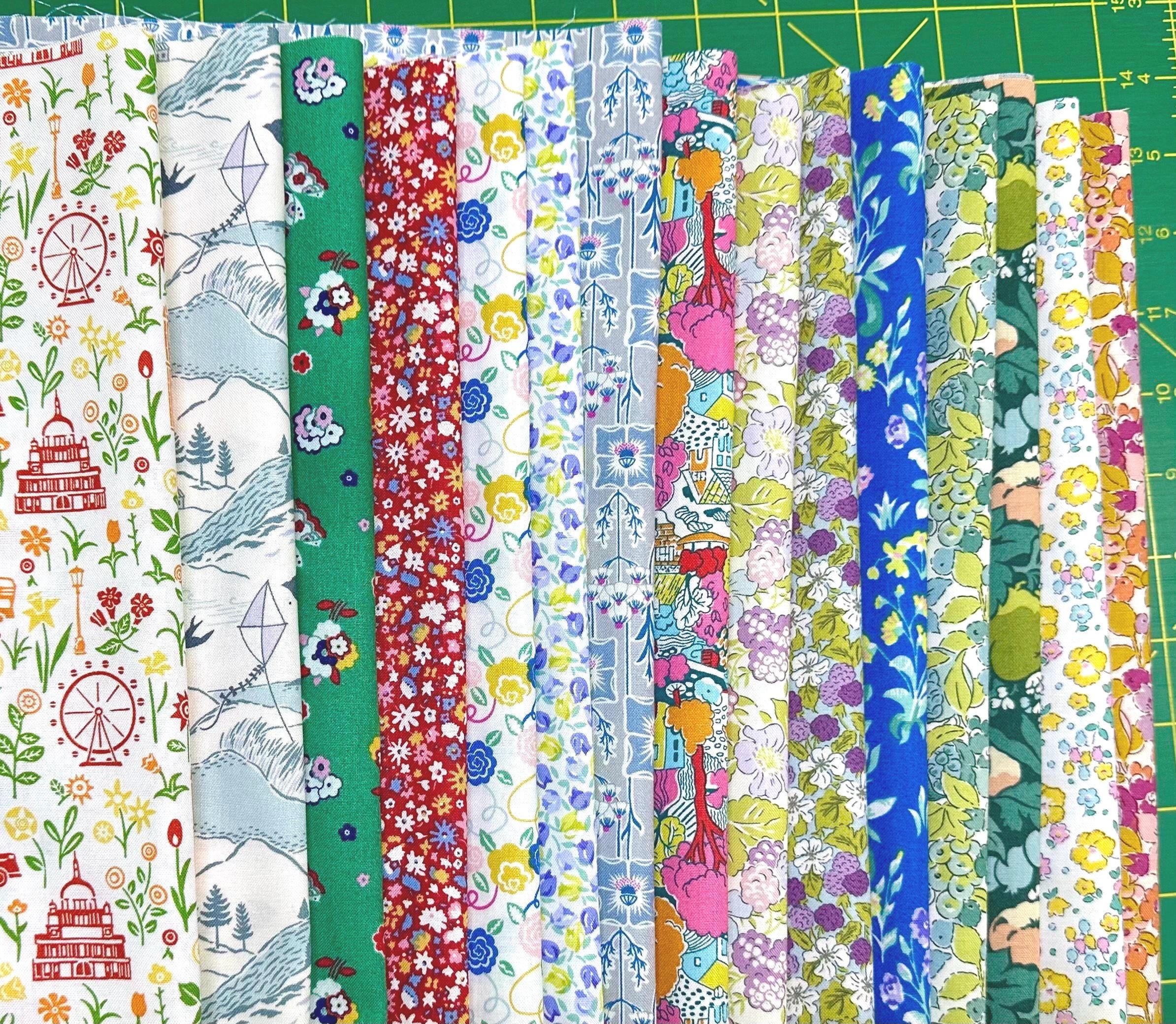 Liberty of London Variety 1” EPP Sides Quilt Fabric 6 of Each Print 90 Total