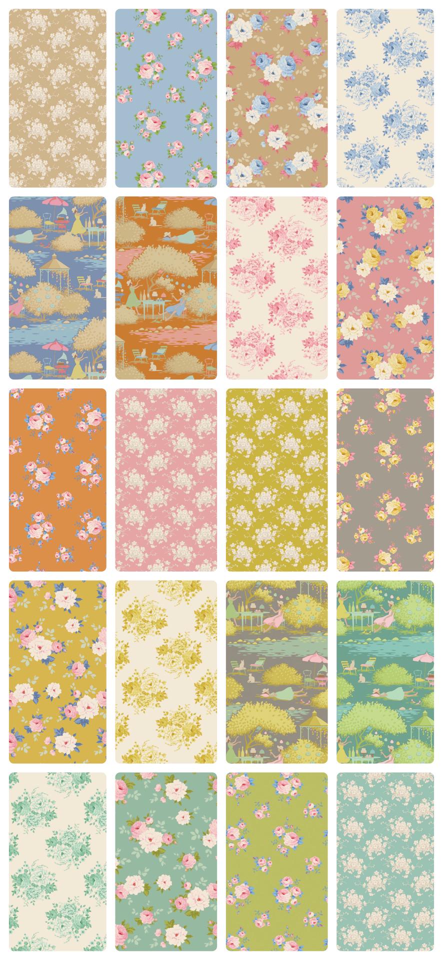 Tilda Sunday Brunch 1 Yard Bundle 20 count 36” x 44”