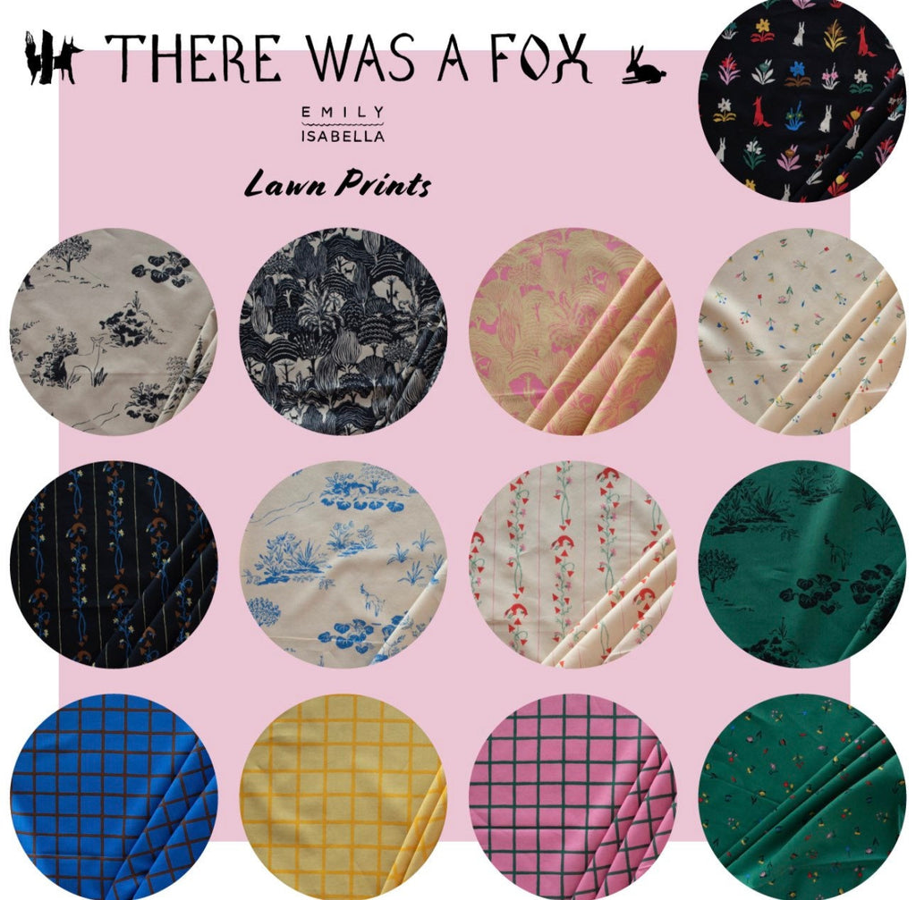 There Was a Fox by Emily Isabella of Birch Fabrics 19 Fat Quarters 100%  Organic Cotton Lawn
